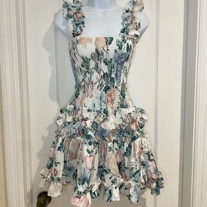 Girly floral mini dress